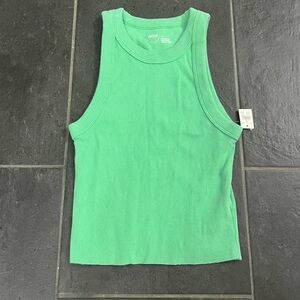 Aerie Green Ribbed Tank Top